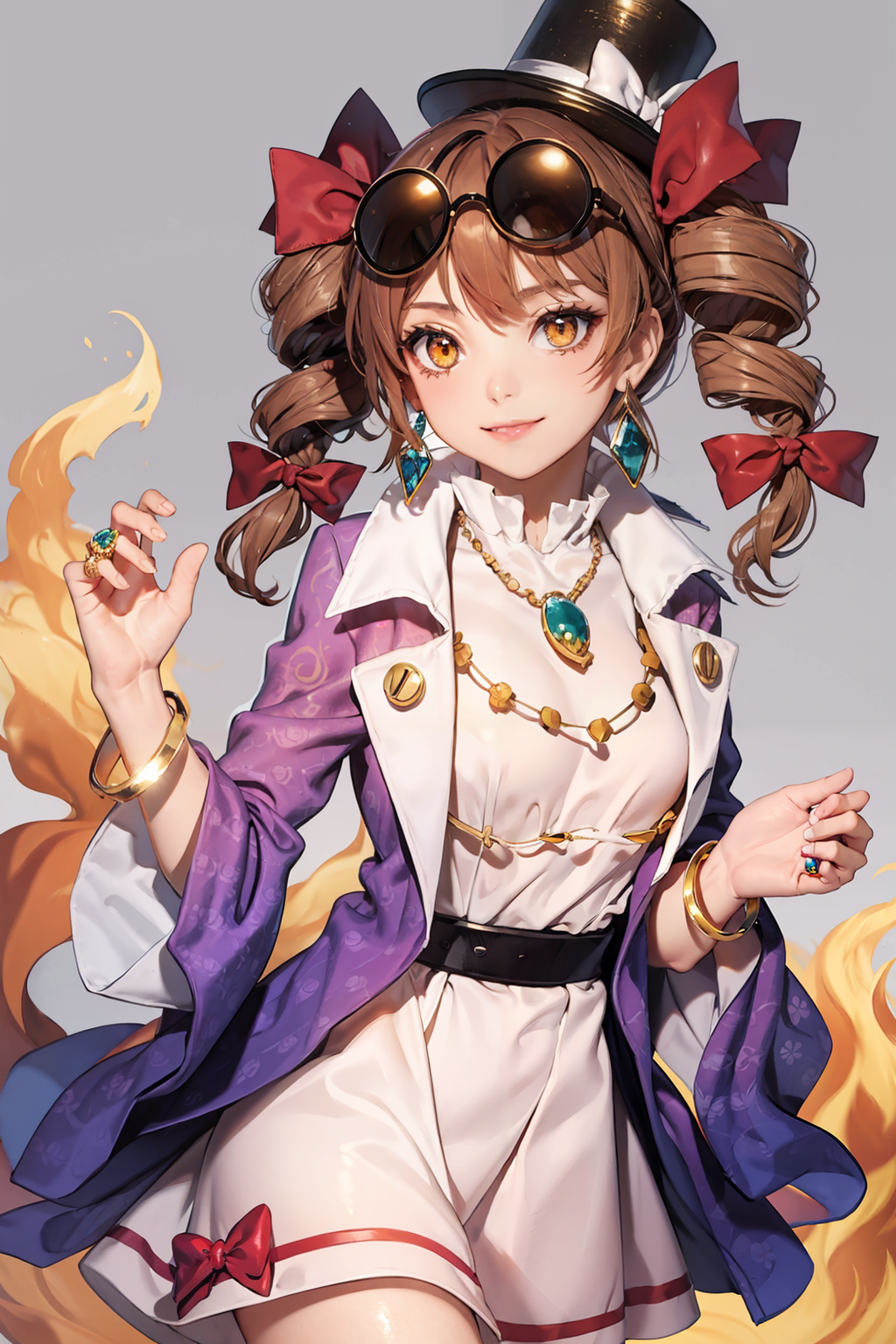 00980-2348261962-masterpiece, best quality, _lora_Yorigami_1_,yorigami jo'on,1girl,top hat,hat bow,red bow,hair bow,brown hair, sunglasses,eyewea.png
